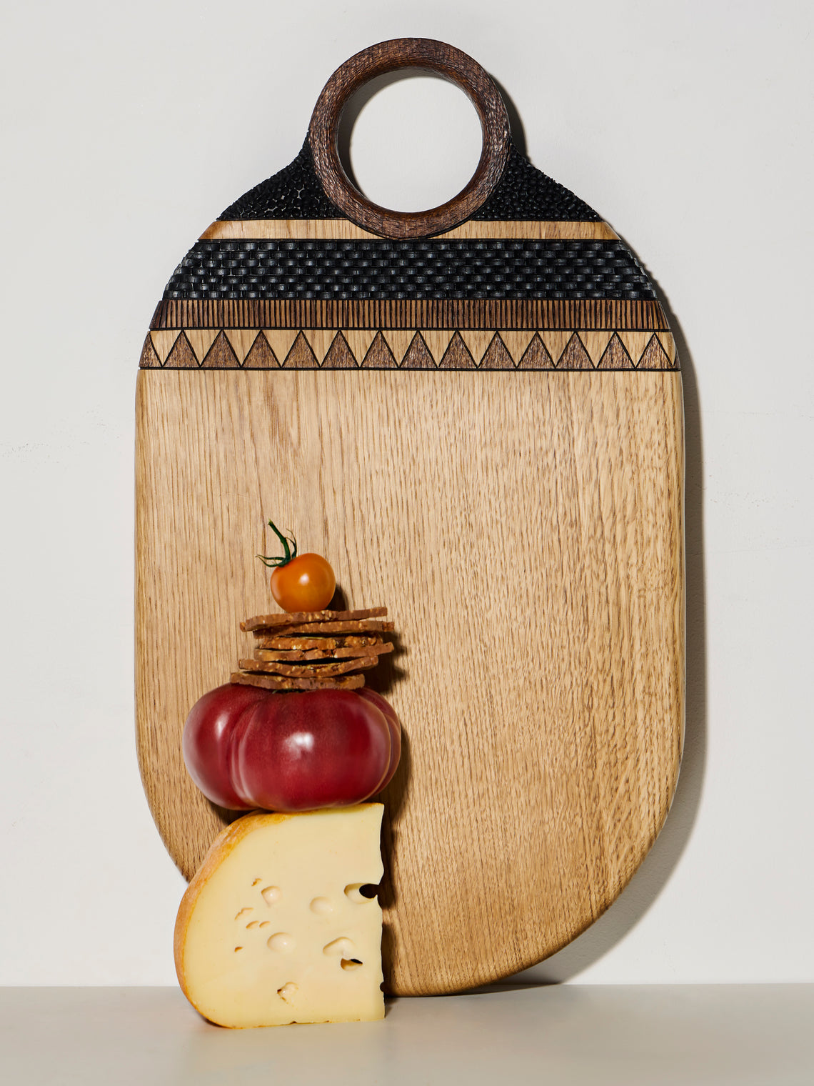 Lucas Castex - Hand-Carved Oak Serving Board - Natural - ABASK