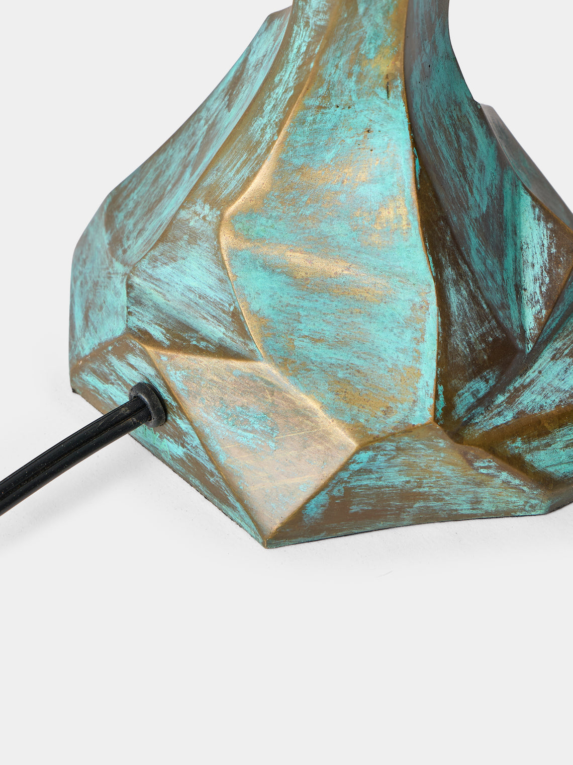 Viya - Leh Brass and Linen Table Lamp - Blue - ABASK