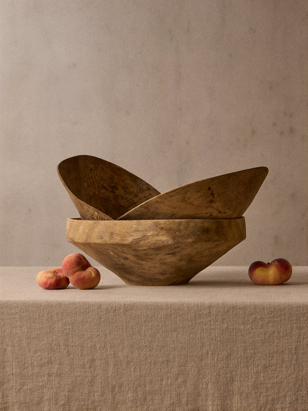 Iida Woodturning - Hand-Turned Dogwood Earth-Finish Bowl - Brown - ABASK