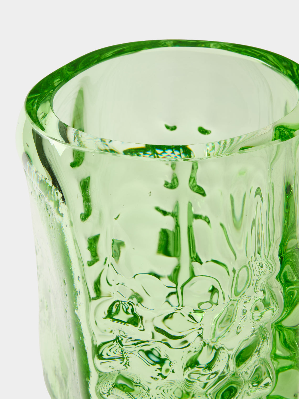 Hana Hillerová - Remix Hand-Blown Glass Vessel (12in/31cm) - Green - ABASK