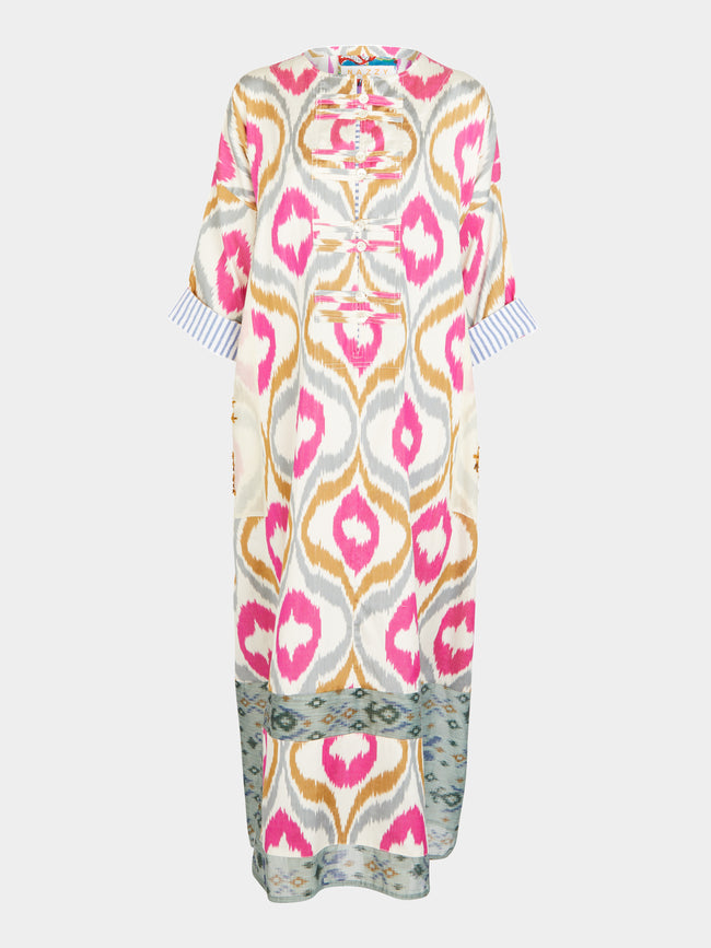 Nazzy Beglari - Hand-Loomed Ikat Silk and Cotton Dress | One Size - Multiple - ABASK - 