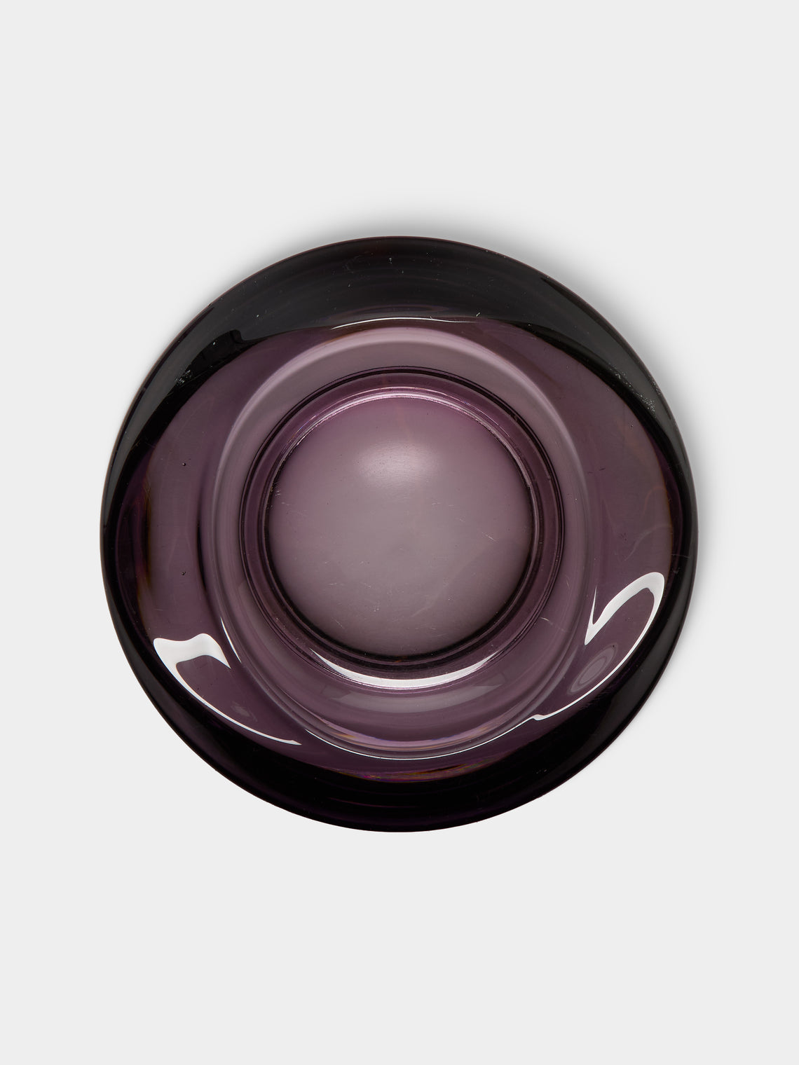 Antique and Vintage - Mid-Century Crystal Ashtray - Purple - ABASK