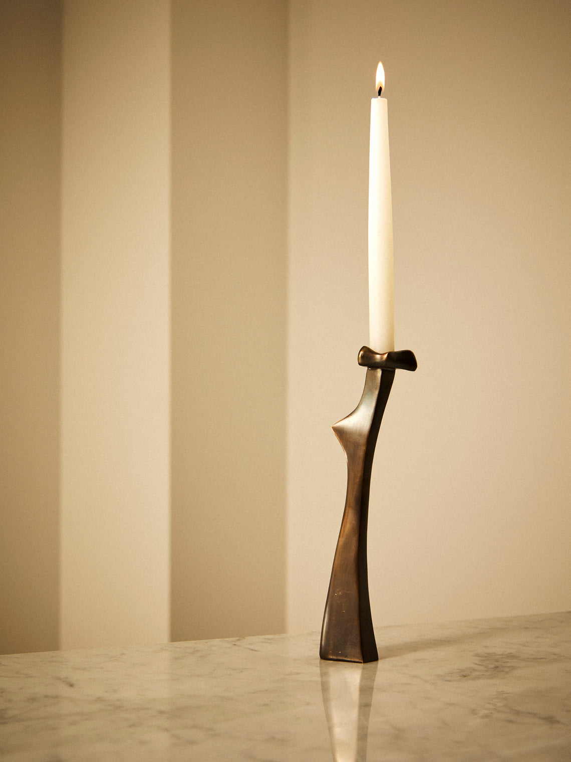 Shaha Raphael - Coven 02 Hand-Cast Brass Candle Holder - Brown - ABASK