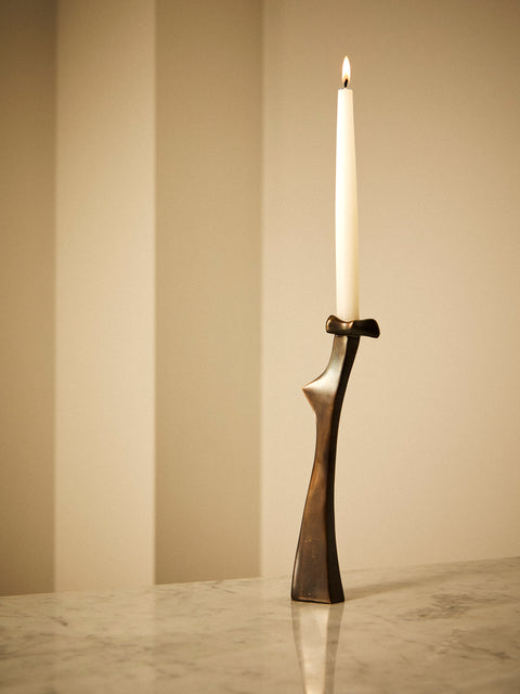Shaha Raphael - Coven 02 Hand-Cast Brass Candle Holder - Brown - ABASK