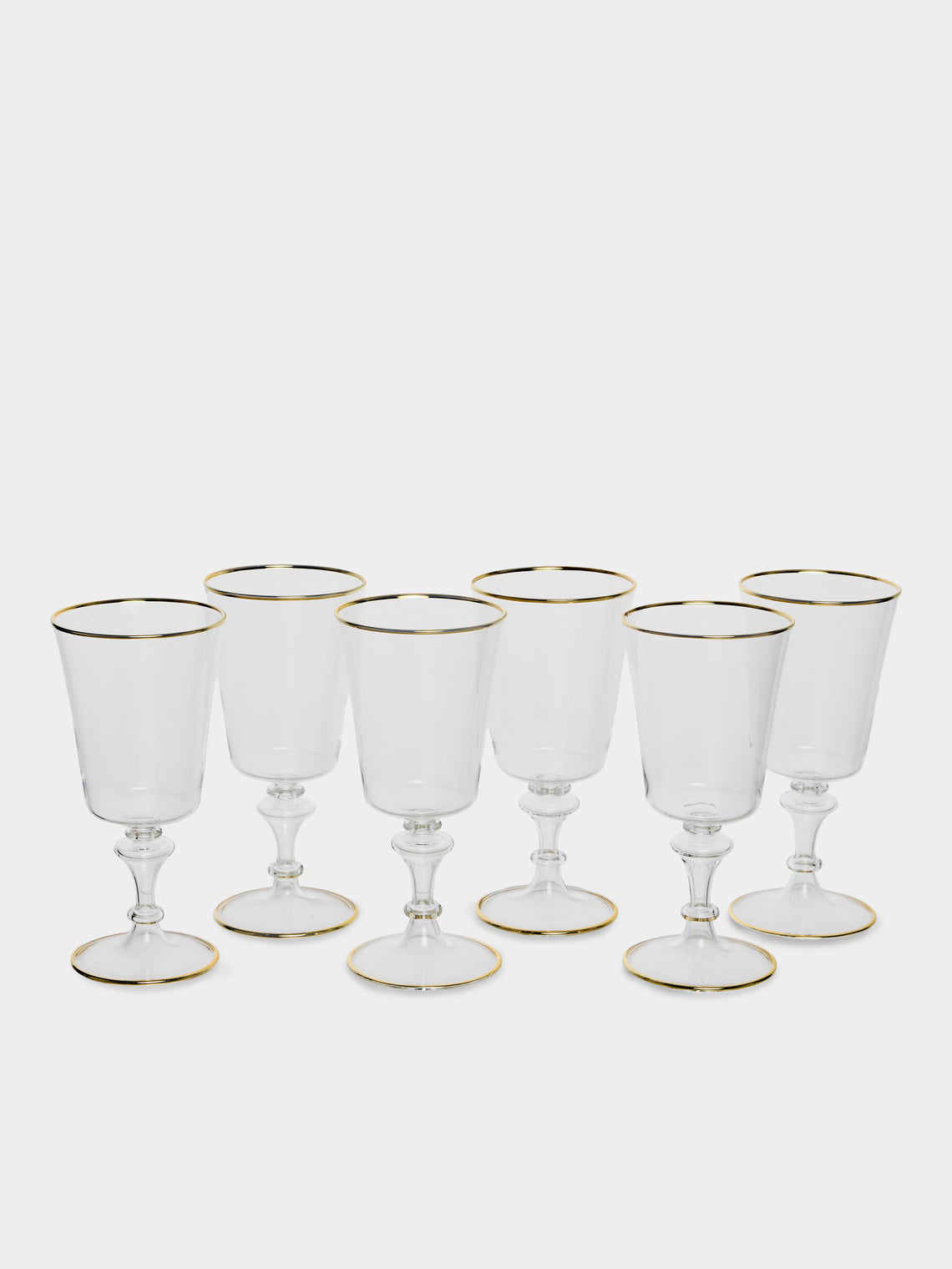 Alya Tannous - | Set of 6 | Vienna Large Wine Glasses - Clear - ABASK