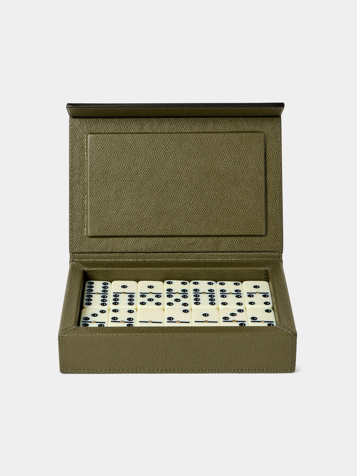 Giobagnara - Parma Leather Dominoes Set - Green - ABASK