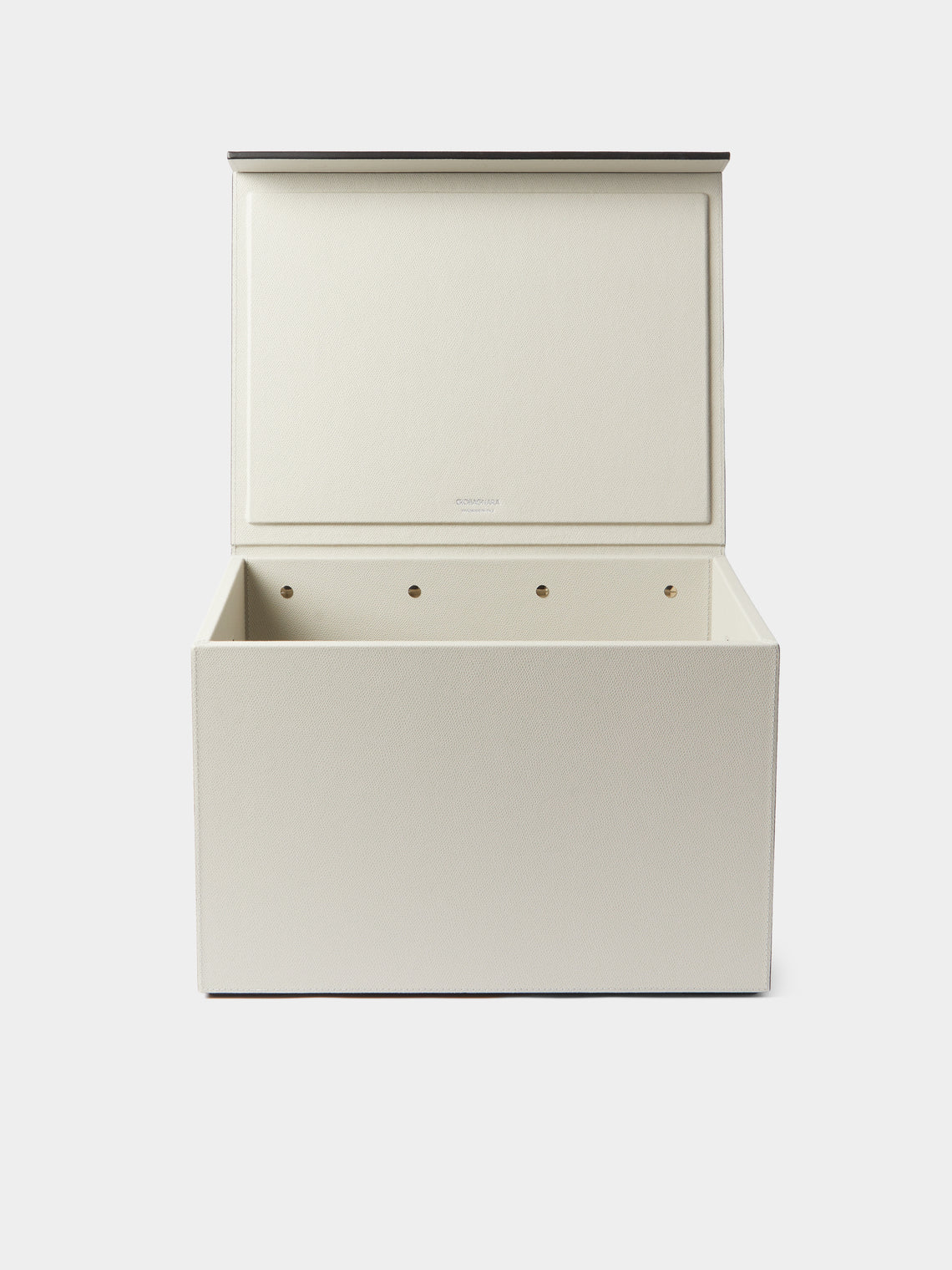 Giobagnara - Parma Leather Medium Closet Box - Cream - ABASK