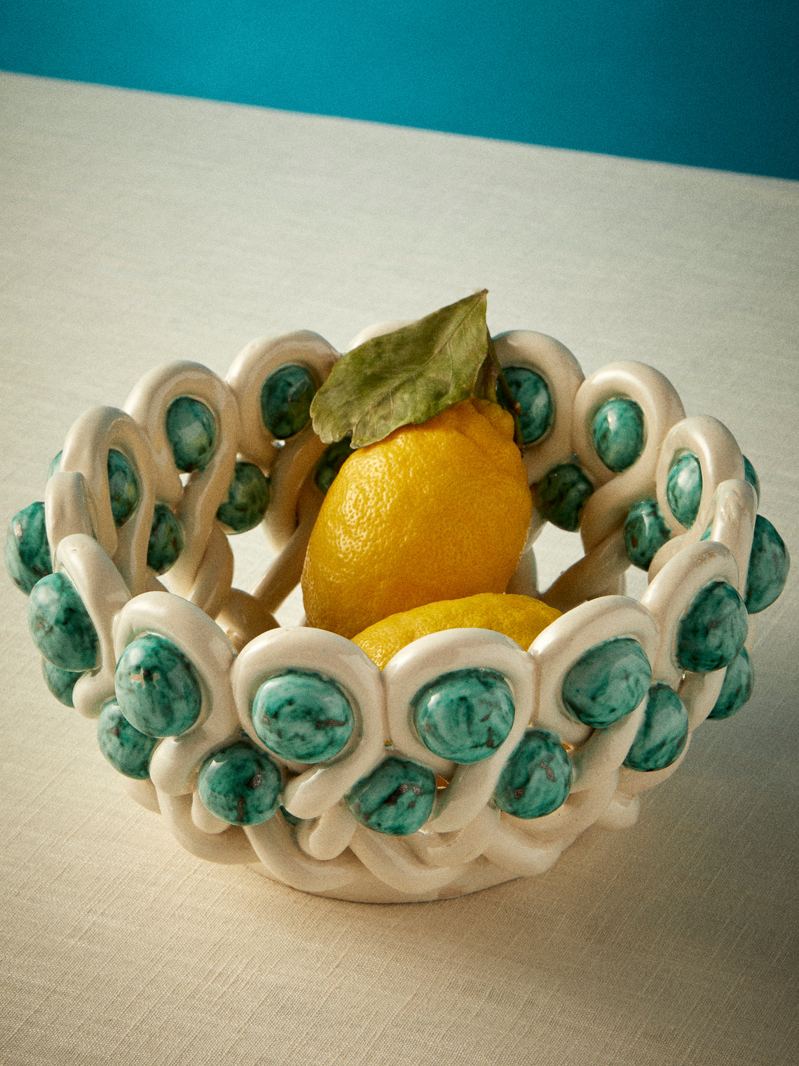Antique and Vintage - 1930s SAINT RODGOND BOWL - Blue - ABASK
