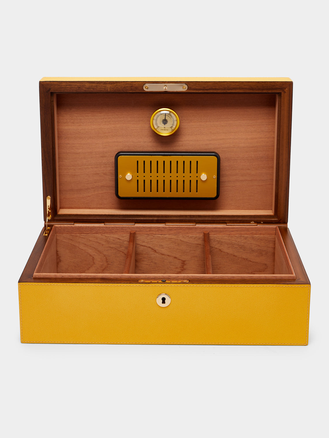 Giobagnara - Santiago Leather Large Humidor Case (80 Cigars) - Yellow - ABASK - 