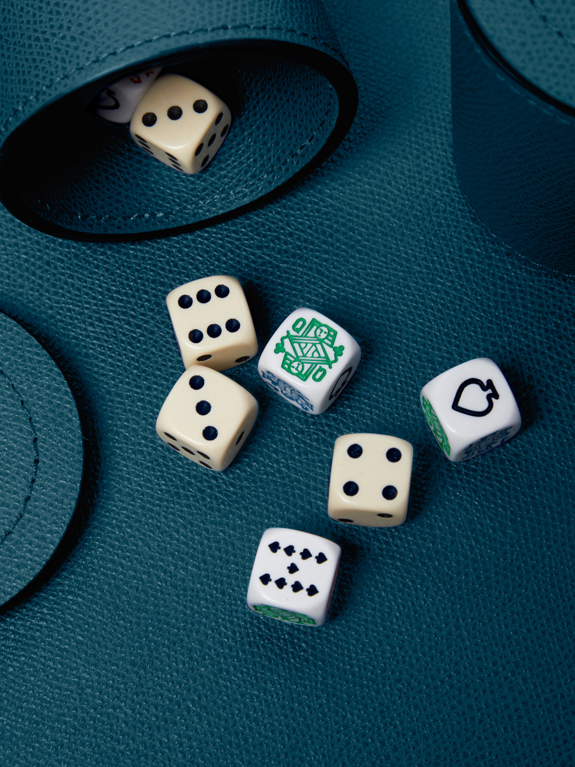 Giobagnara - Arena Leather Dice Set - Blue - ABASK