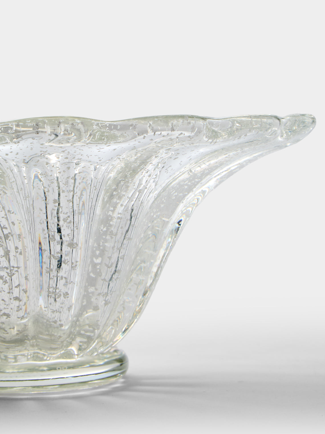 Antique and Vintage - 1980s Murano Glass Bowl - Clear - ABASK