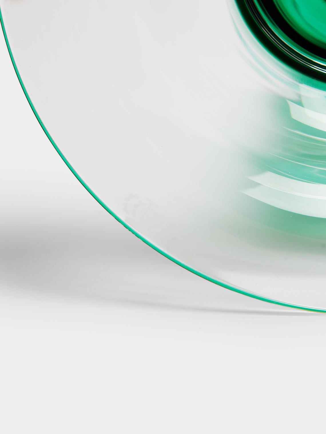 Theresienthal - Louisa Hand-Blown Crystal Candlestick (Set of 2) - Green - ABASK