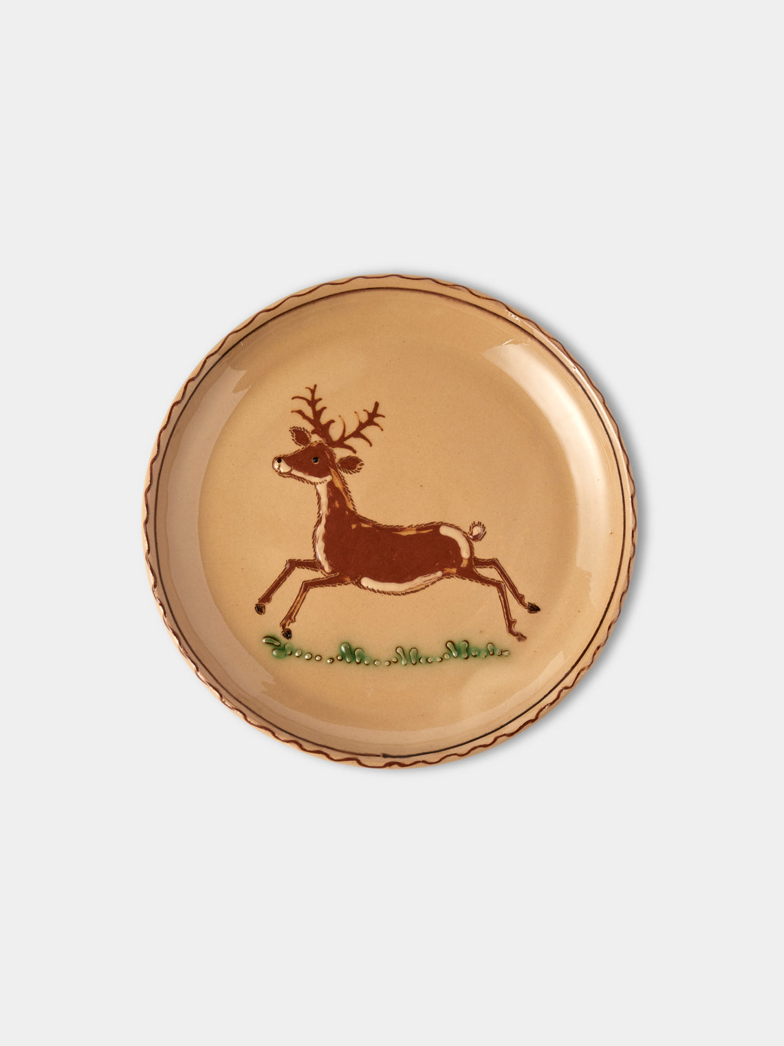 Poterie d’Évires - Flowers and Animals Hand-Painted Ceramic Plates – 8in/20cm (Set of 4) - Multiple - ABASK
