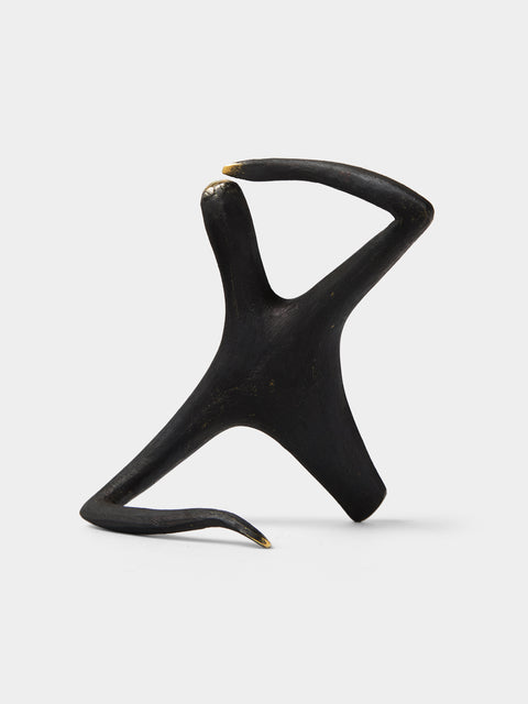 Carl Auböck - Optimist Pessimist Brass Sculpture - Black - ABASK - 