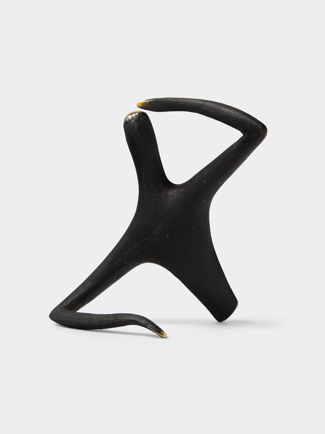 Carl Auböck - Optimist Pessimist Brass Sculpture - Black - ABASK - 