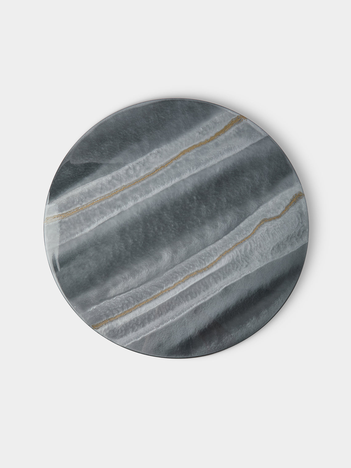 MAAR Design - | Set of 4 | Cenere Hand-Painted Lacquered Placemats - Gray - ABASK
