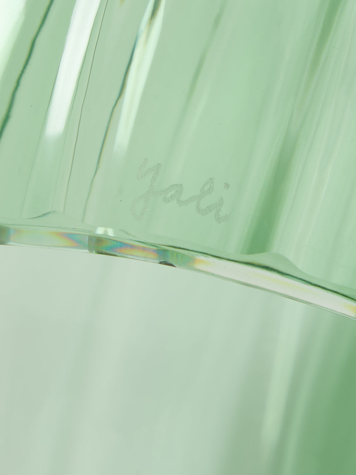 Yali Glass - Wave Hand-Blown Murano Glass Lantern - Green - ABASK