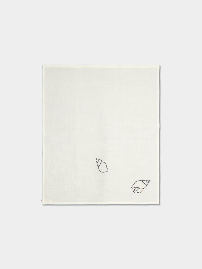 Oeuvres Sensibles - Hand-Embroidered Linen Napkins (Set of 4) -  - ABASK