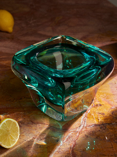 Antique and Vintage - 1970s Murano Glass Bowl - Green - ABASK