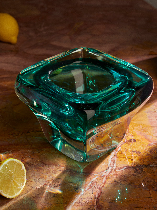 Antique and Vintage - 1970s Murano Glass Bowl - Green - ABASK