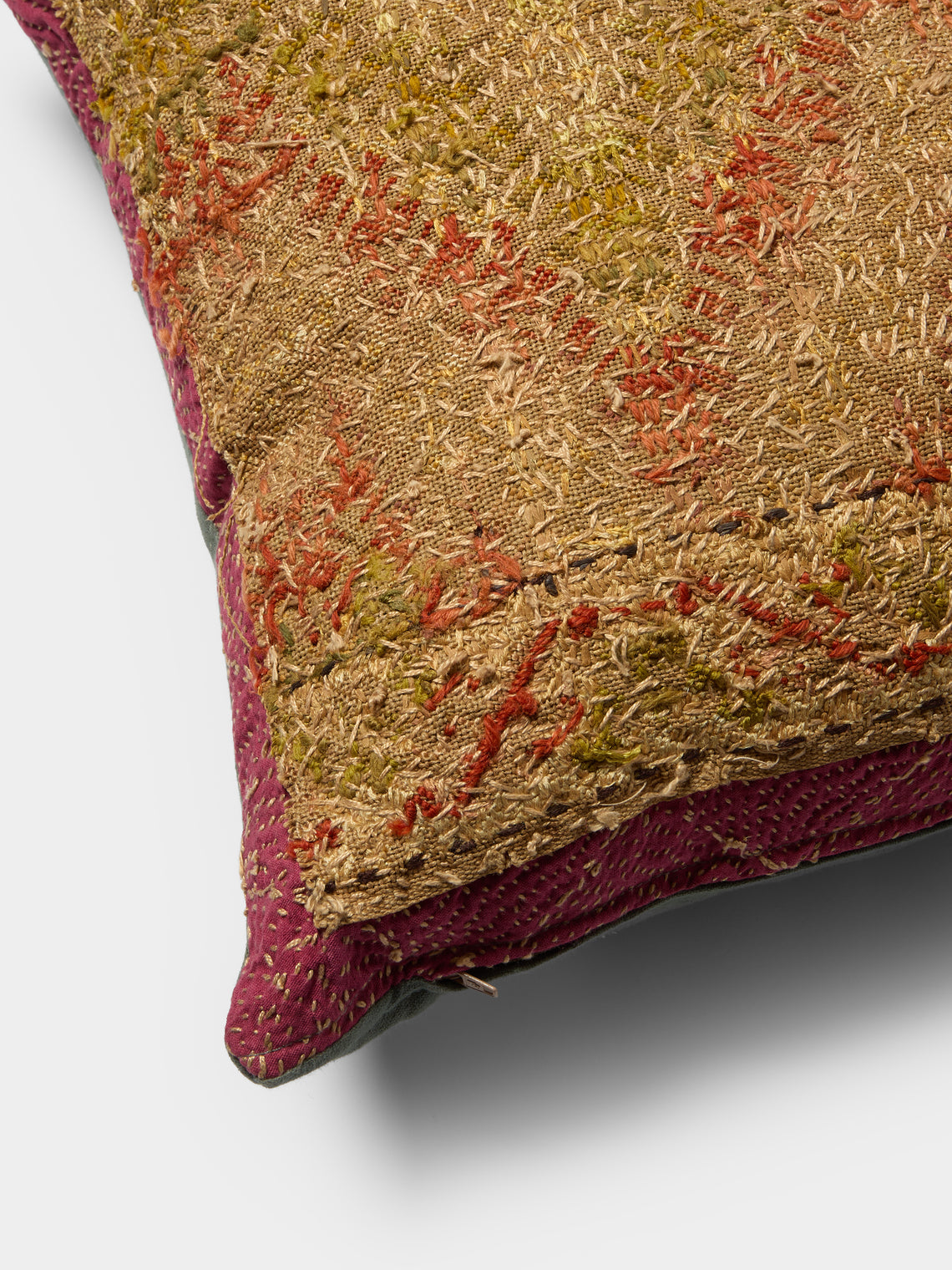 By Walid - 17th-Century Tapestry Damask Cushion (19.5in/50cm) - Multiple - ABASK