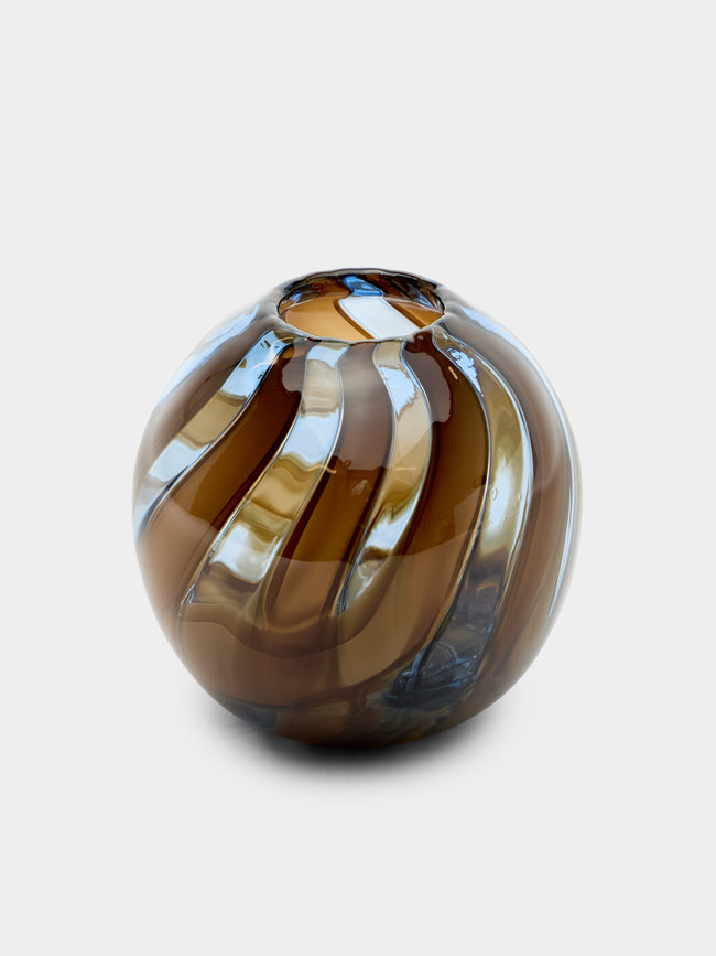 Moonarij - Babymoon Hand-Blown Glass Vase (4.5in/12cm) - Brown - ABASK - 