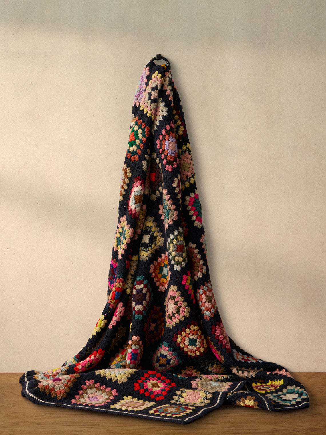 Saved NY - Afghan Quilted Cashmere Throw (79in/2m) - Multiple - ABASK