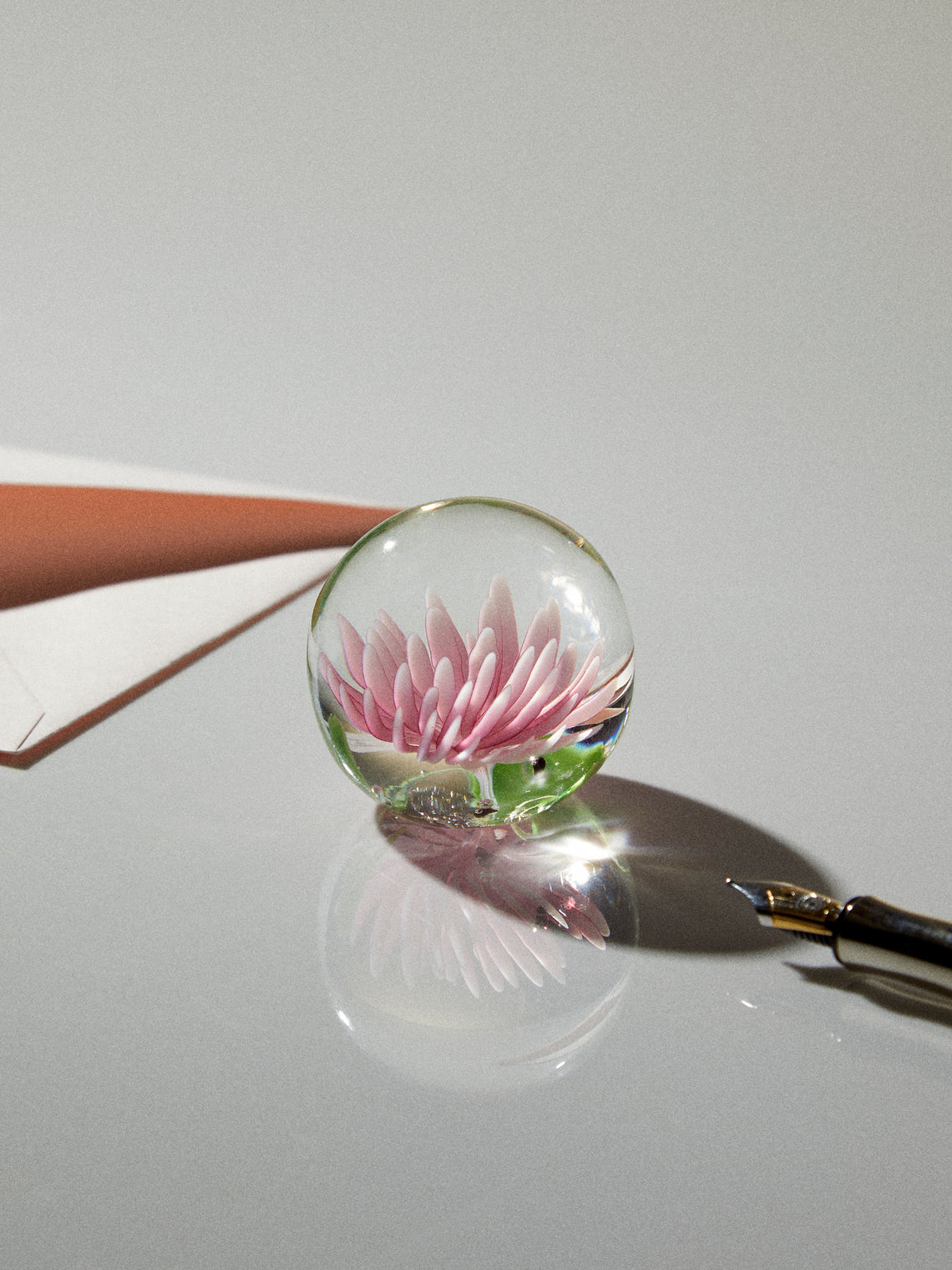 Antique and Vintage - 1960s Glass Paperweight - Clear - ABASK