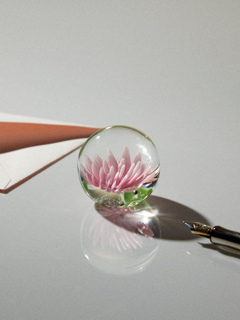 Antique and Vintage - 1960s Glass Paperweight - Clear - ABASK