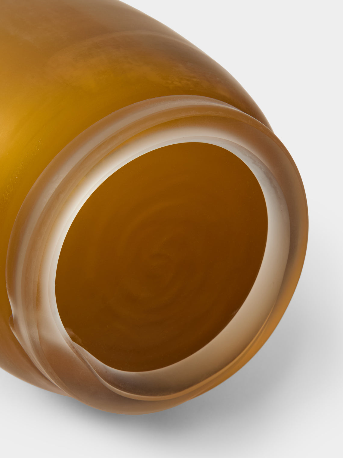 Venini - Satin Hand-Blown Murano Glass Vase (5in/12.5cm) - Yellow - ABASK