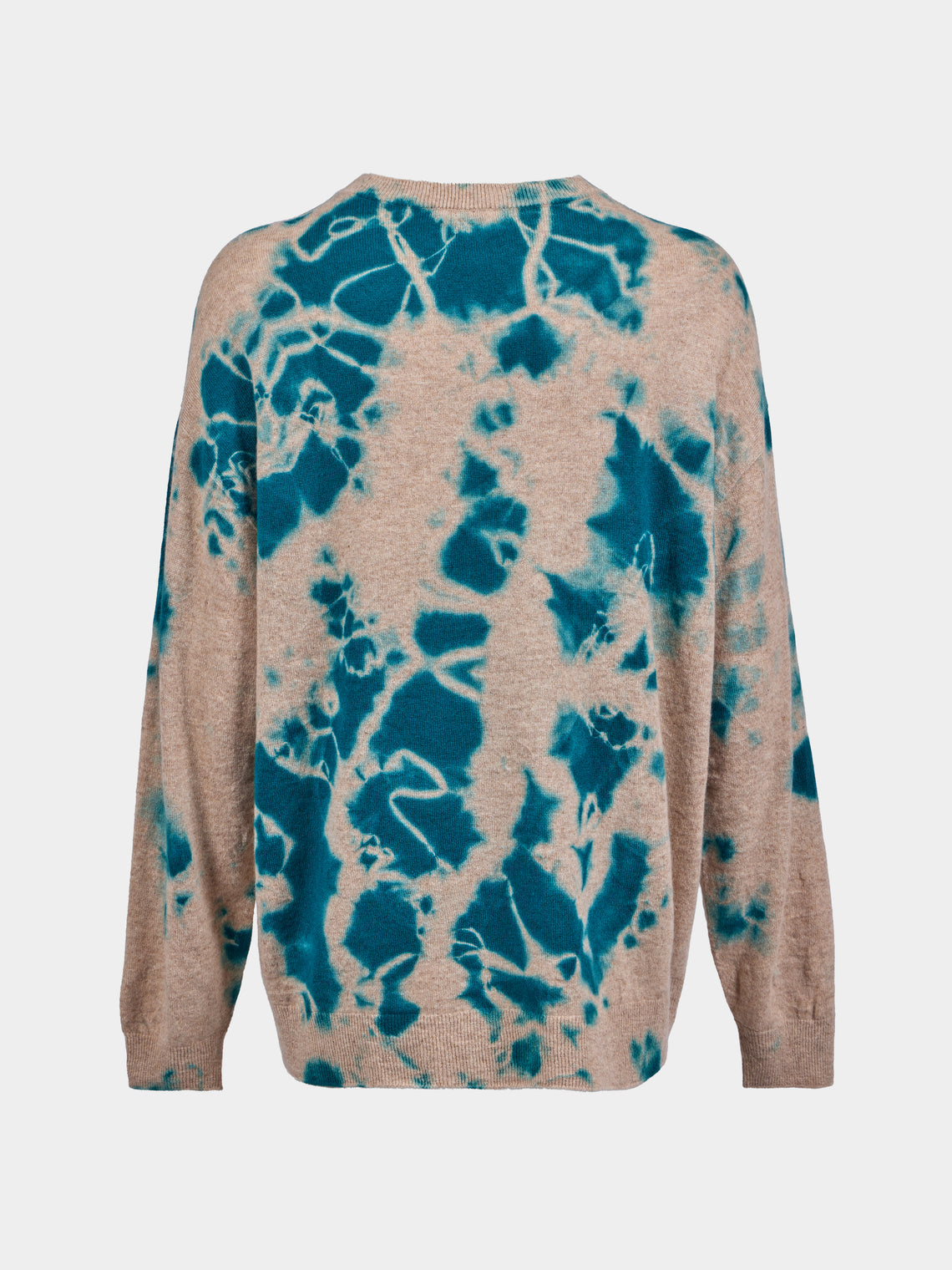 Suzusan - Shibori Cashmere Seamless Sweater | Size: L - Teal - ABASK