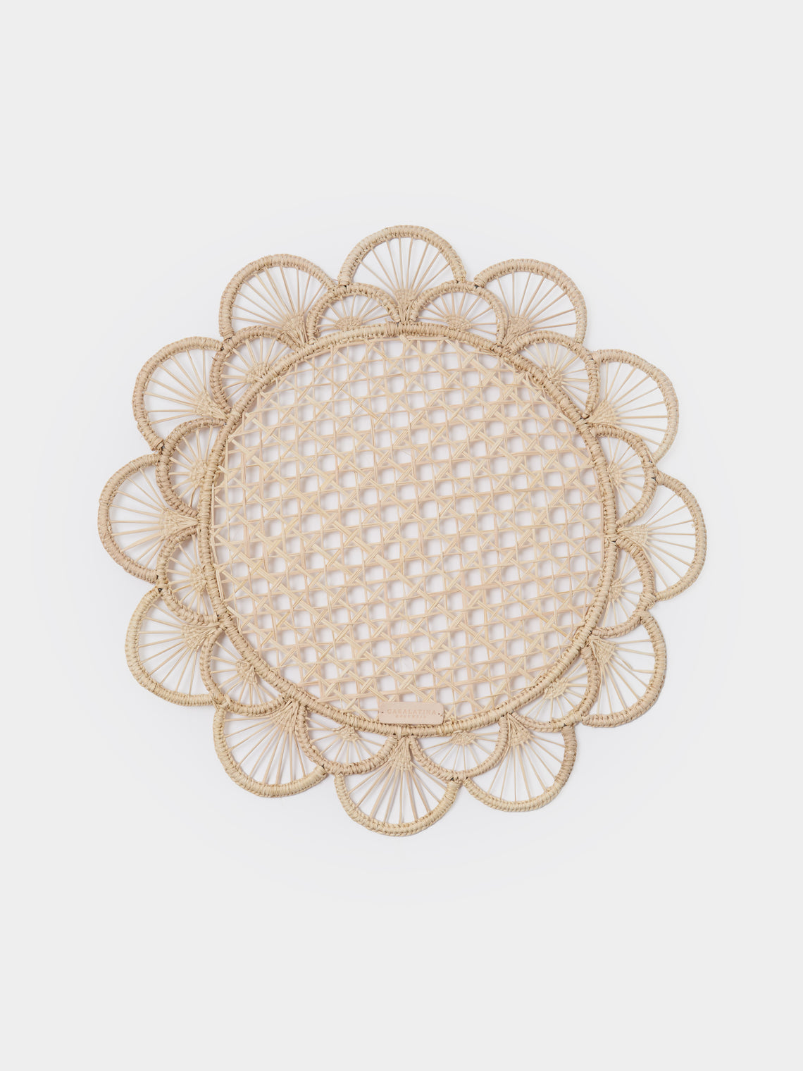 CasaLatina - | Set of 4 |Margarita Handwoven Iraca Palm Placemats - Cream - ABASK