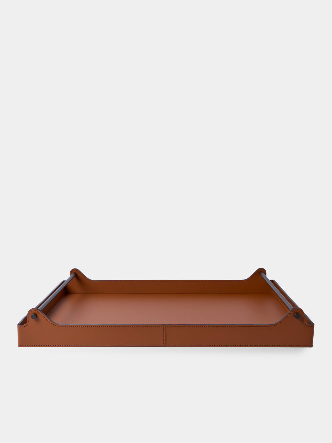 RUDI - Circuit Leather Tray (24in/60.5cm) - Brown - ABASK