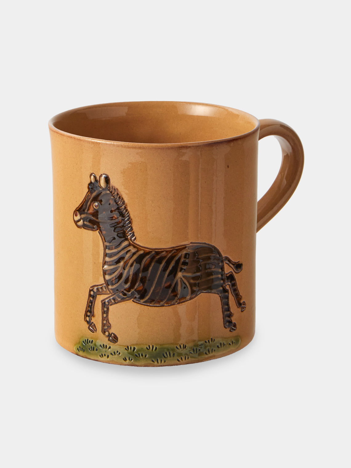 Poterie d’Évires - Animals Hand-Painted Ceramic Mugs (Set of 4) - Cream - ABASK