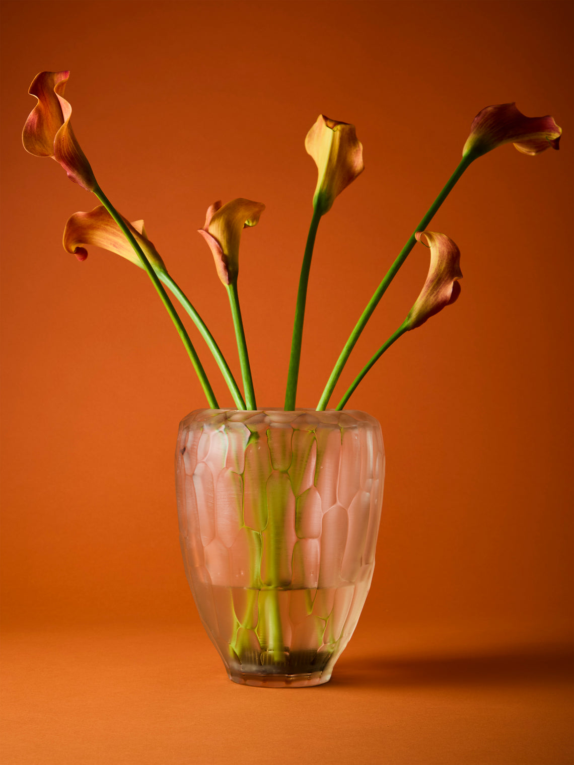 Micheluzzi Glass - Goccia Antico Bamboo Hand-Blown Murano Glass Vase (9in/23cm) - Yellow - ABASK
