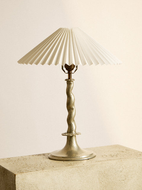 Antique and Vintage - 1920 Harald Notini Model 6891 Pewter Table Lamp - Silver - ABASK