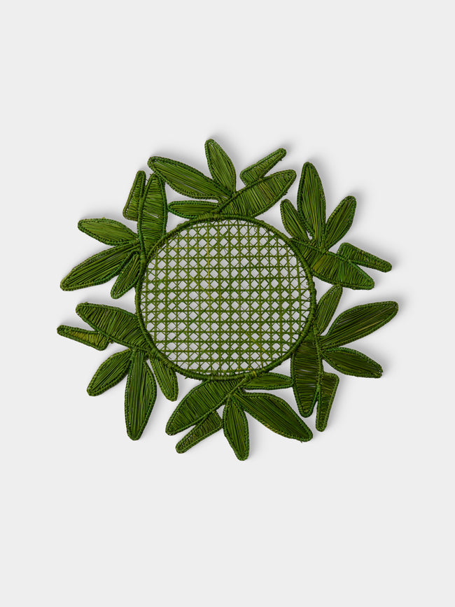 Artesanías del Atlántico - | Set of 4 | Paradise Handwoven Palm Placemats - Green - ABASK - 