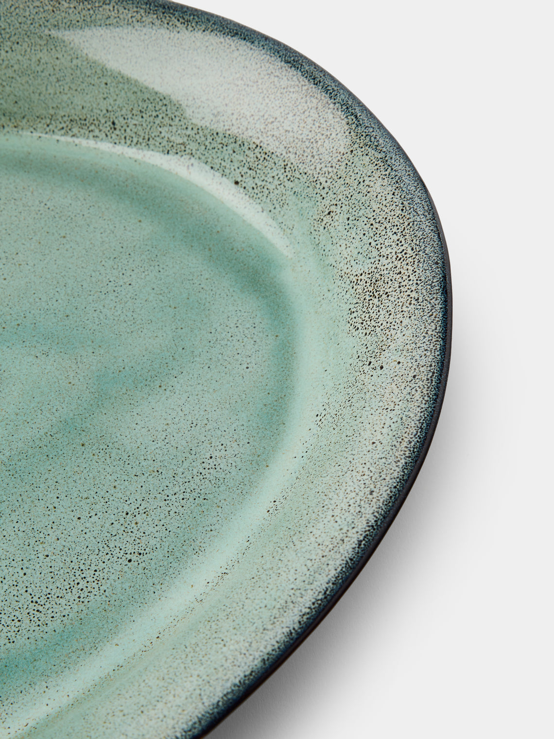 Mervyn Gers Ceramics - Hand-Glazed Ceramic Large Oval Platter - Blue - ABASK