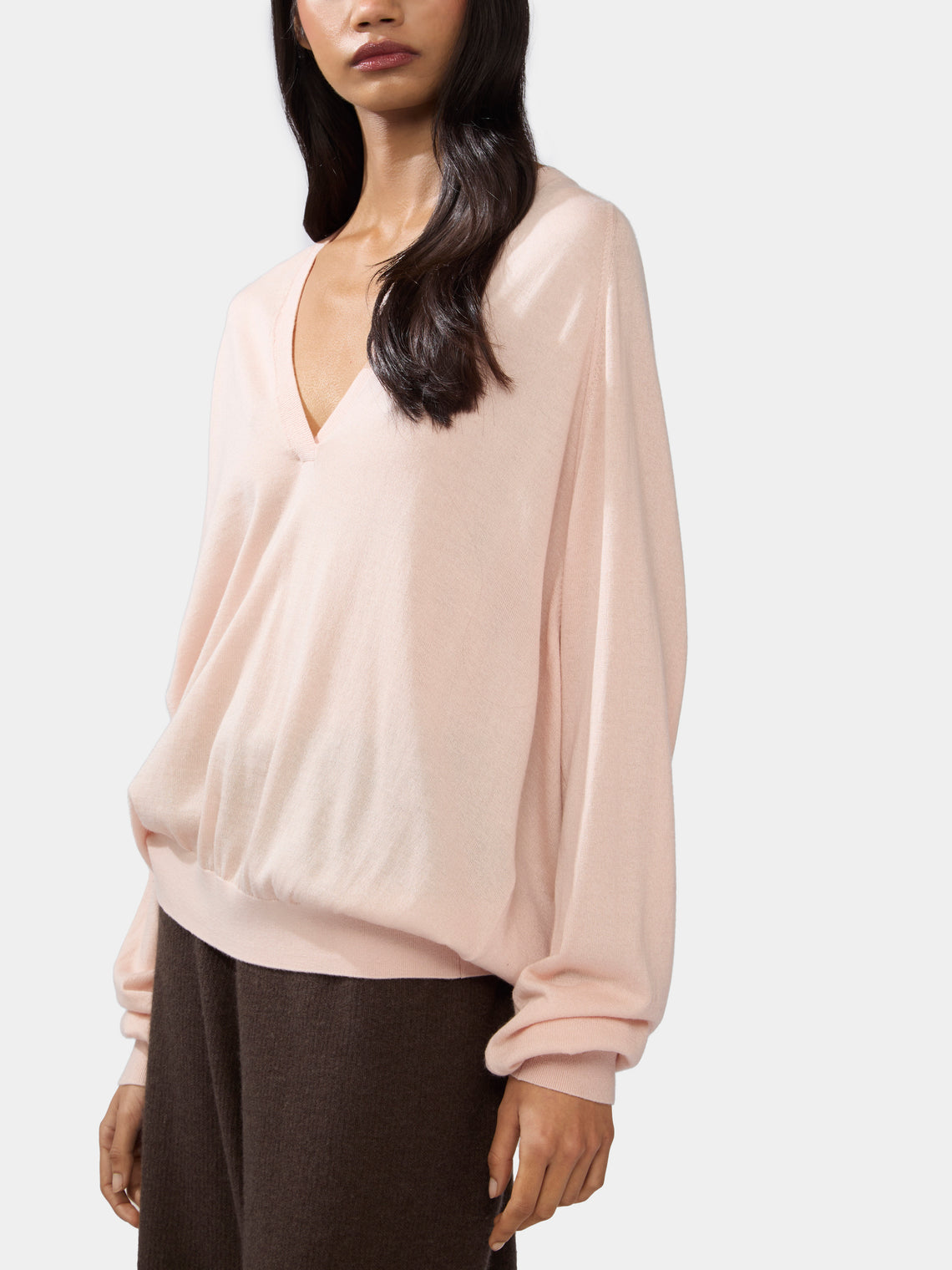 Women's Johnny Cashmere and Silk V-Neck Sweater | Size: S