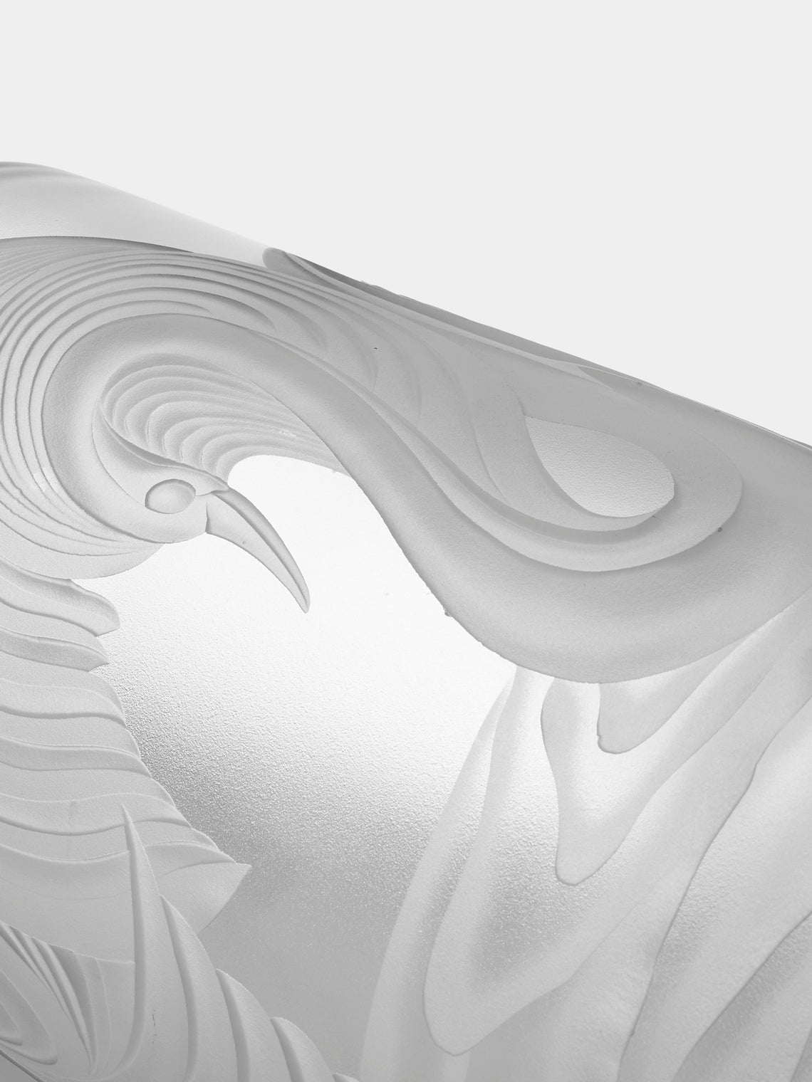 Antique and Vintage - 20th-Century Lalique Swan Crystal Vase (14in/35.5cm) - Clear - ABASK