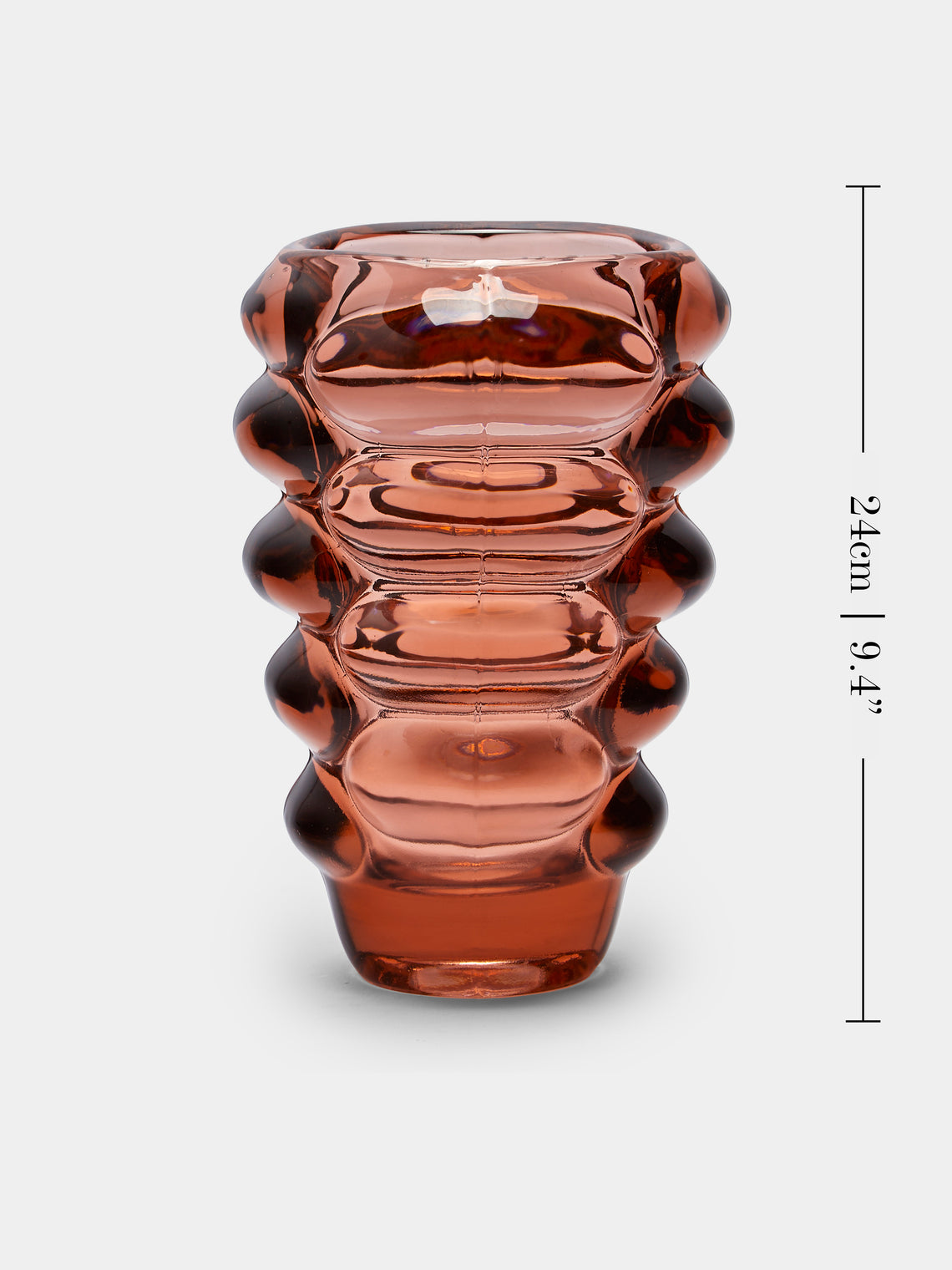 Antique and Vintage - Mid-Century Glass Vase - Pink - ABASK