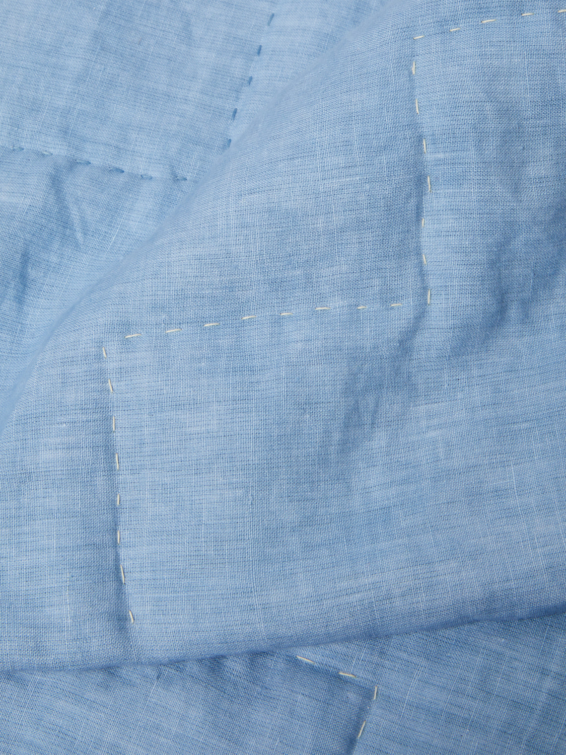 Tuck It In - Hand-Embroidered Linen Quilt -  - ABASK