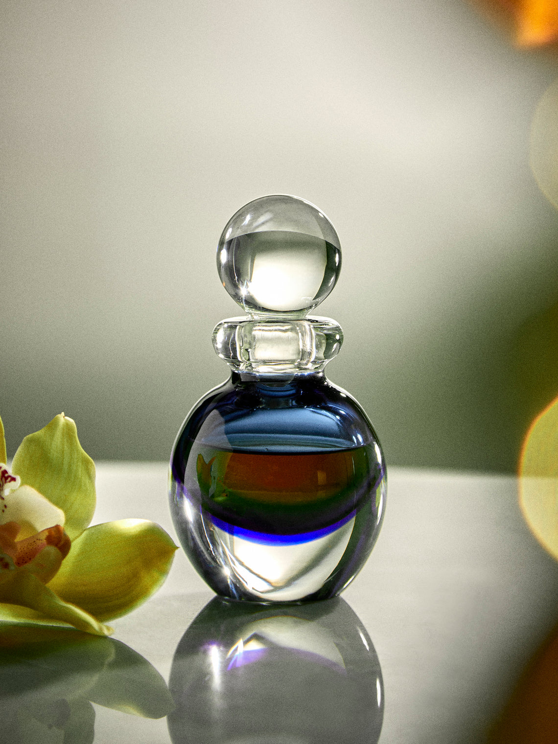 Antique and Vintage - 1950s Flavio Poli Murano Glass Perfume Bottle - Blue - ABASK