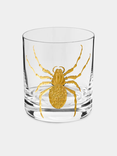 Artel - Cabinet of Curiosities Hand-Engraved Gilded Crystal Double Old Fashioned Tumbler (12.5oz/365ml) - Clear - ABASK - 