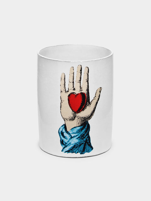 Astier de Villatte - Heart in Hand Hand-Glazed Ceramic Vase -  - ABASK - 
