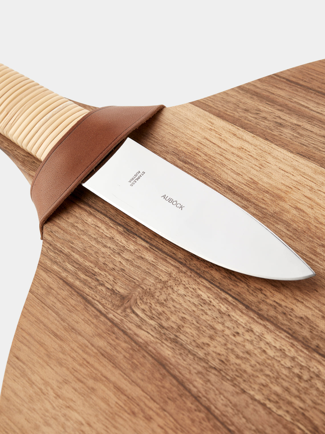 Carl Auböck - Walnut Cheese Board with Knife (12in/31cm) - Brown - ABASK