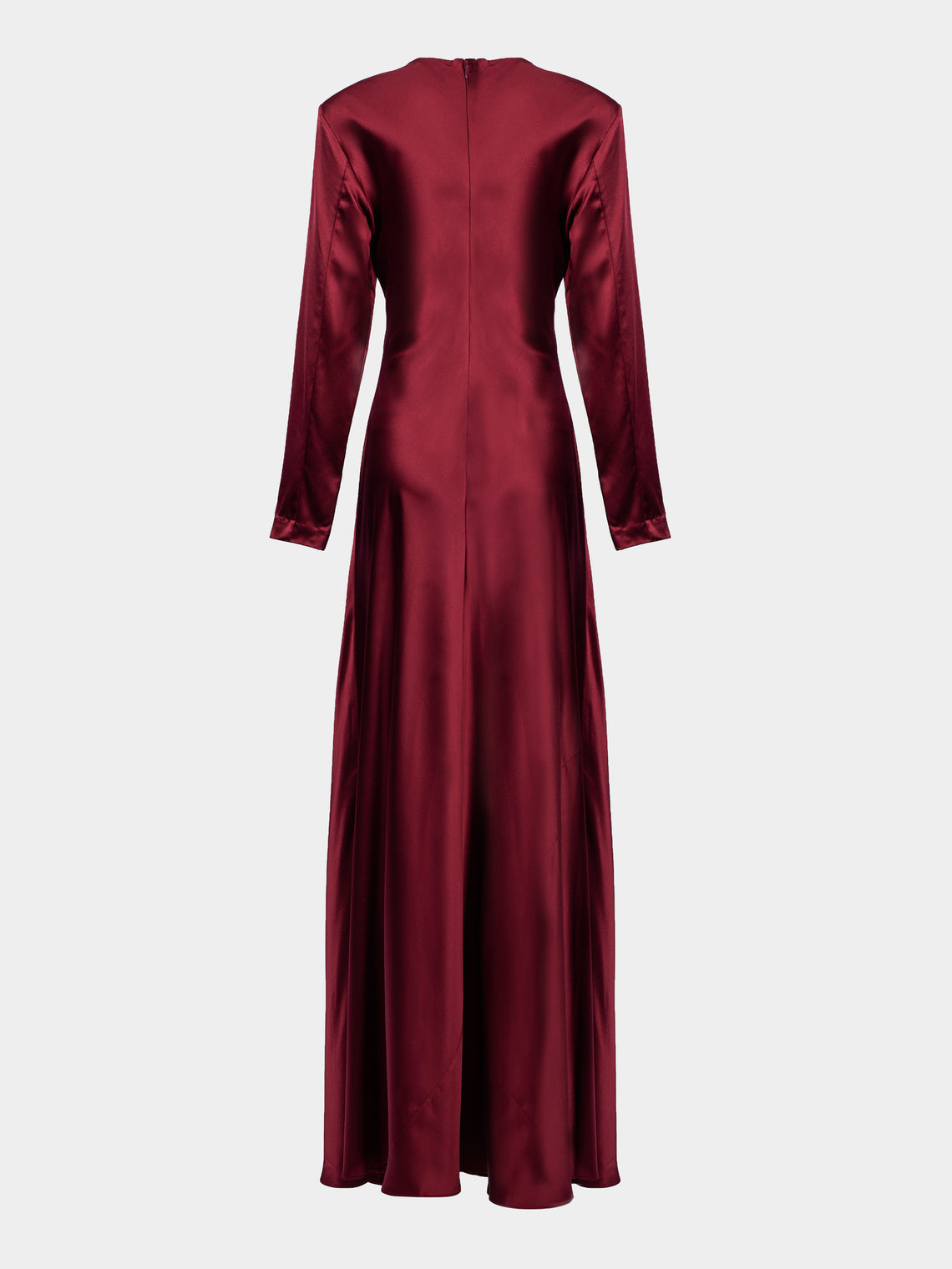 Heirlome - Ruth Silk Long Dress - Burgundy - ABASK
