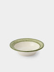 Tessalume Ceramiche - Wicker Hand-Painted Ceramic Small Salad Bowl - Light Green - ABASK - 