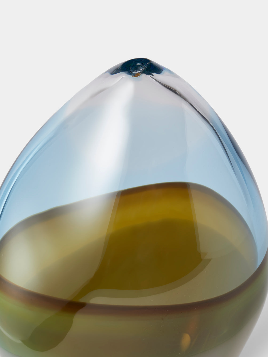 Michèle Oberdieck - Blue Azure Abstract Hand-Blown Glass Vase (13in/33cm) - Multiple - ABASK