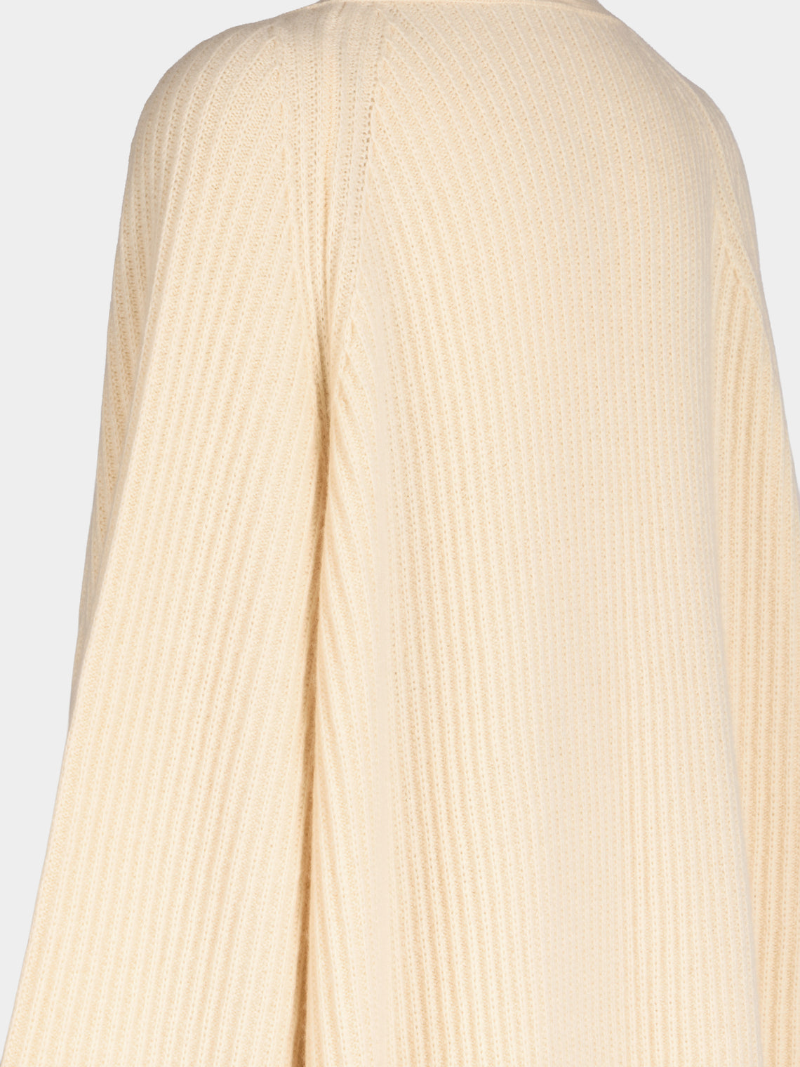 Dusan - Ribbed Wool Long Cardigan | One Size - Ivory - ABASK